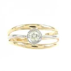 Nhẫn kim cương K18YG/PT 0.10CT 671312