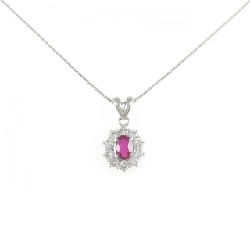 Dây chuyền ruby PT900/PT850 0.43CT - Hàng hiệu Authentic