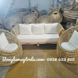 Bàn ghế sofa trứng mây tự nhiên 459646