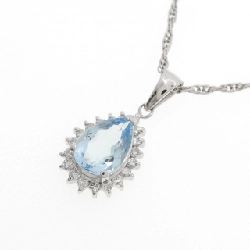 Dây chuyền aquamarine PT900/PT850 0.81CT - Hàng hiệu Authentic 861040