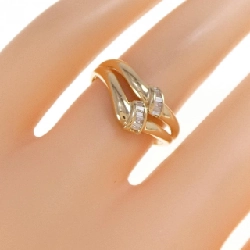 Nhẫn kim cương K18YG 0.12CT 671031