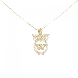 K18YG Cú Mèo Dây Chuyền Kim Cương 0.25CT - Hàng hiệu Chính hãng