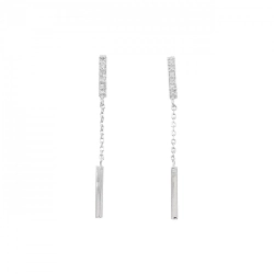 K18WG Bông tai kim cương 0.10CT - Hàng hiệu Chính hãng