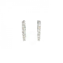 K18WG Emerald Hoop Earrings - Hàng hiệu Authentic 868749