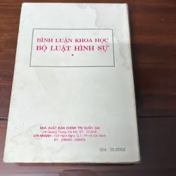 [luật- chính trị] Bình luận khoa học bộ luật hình sự 1985 932184