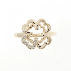 Nhẫn kim cương K10YG hình cỏ ba lá 0.04CT - Hàng hiệu chính hãng 854698