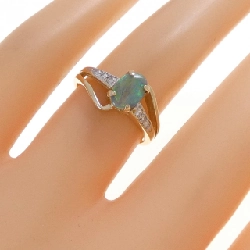 Nhẫn opal đen 14KYG/14KWG - Hàng hiệu Authentic 850988