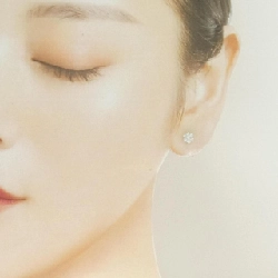 K18WG Bông tai Kim cương Hoa 0.30CT - Hàng hiệu Chính hãng 867303