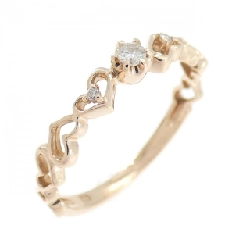 Nhẫn kim cương hình trái tim K10PG - Hàng hiệu Chính hãng