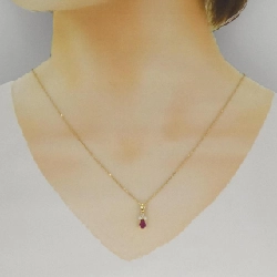 K18YG Dây chuyền ruby 0.45CT - Hàng hiệu chính hãng 858306