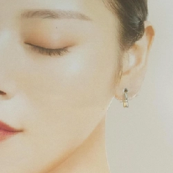 K18YG/PT900 Bông tai - Hàng hiệu Authentic 865864