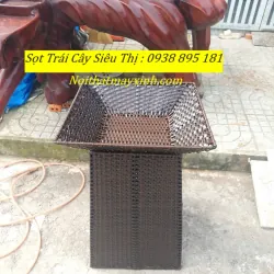 Xưởng sản xuất sọt mây trưng bày trái cây siêu thị màu vàng mây chính hãng 762128