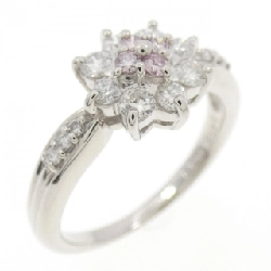 Nhẫn kim cương hồng PT900 hoa 0.09CT - Hàng hiệu Authentic