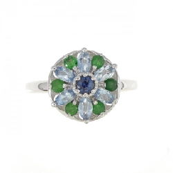 K18WG Nhẫn Đá Màu - Hàng hiệu Chính hãng 856573