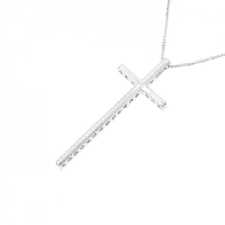 K18WG Dây chuyền kim cương chéo 0.56CT - Hàng hiệu chính hãng 858140