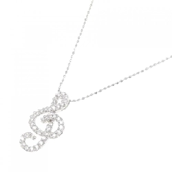 K18WG nốt nhạc ký hiệu dây chuyền kim cương 0.32CT - Hàng hiệu Authentic 860253