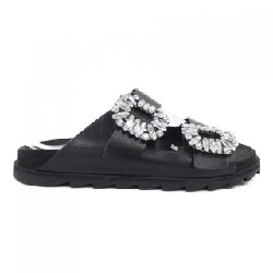 Giày sandal ROGER VIVIER Strass Buckle - Hàng hiệu Chính hãng