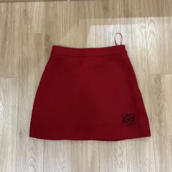 Chân váy dạ đỏ dáng A