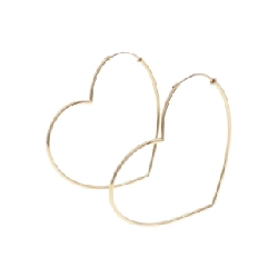 Trang sức Star Jewelry K18YG Bông tai hình trái tim - Hàng hiệu Chính hãng