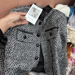 Áo dạ phối cúc da size M 1026157