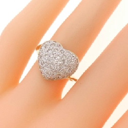 Nhẫn kim cương hình trái tim Pavé K18YG/K18WG 0.78CT - Hàng hiệu Authentic 855376