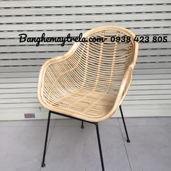 Ghế chân sắt cafe mây tre 443508