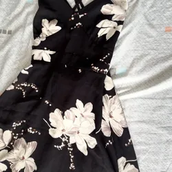 Đầm đi biển dây chéo lưng, chất vải mát 603236