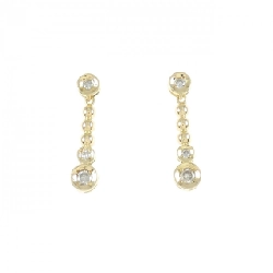 Bông tai kim cương K18YG 0.20CT - Hàng hiệu Chính hãng