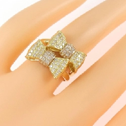 Nhẫn kim cương hình ruy băng K18YG/K18PG 0.50CT - Hàng hiệu Authentic 853635