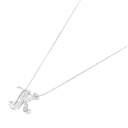 K18WG Chữ cái K Dây chuyền kim cương 0.07CT - Hàng hiệu Chính hãng 861832