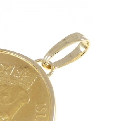 K18YG(枠) Đồng xu Mặt dây chuyền - Hàng hiệu Chính hãng 862614