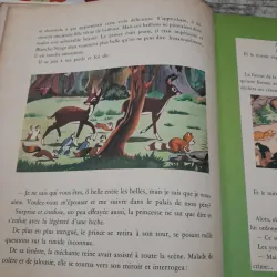 Sách truyện cổ tích màu khổ lớn tiếng Pháp- Waly Disney BLANCHE, BAMBI, CENDRILION in 1963 758693