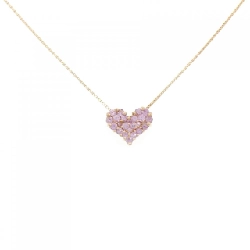 K18PG Dây chuyền hình trái tim Sapphire 0.50CT - Hàng hiệu Chính hãng