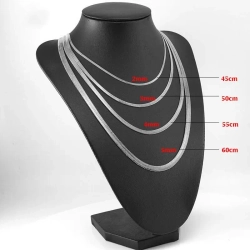 Dây chuyền nam nữ titan 5MM45CM trangsucpt sợi mì dẹp cao cấp sang trọng thép không gỉ 530557