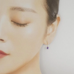 K18YG Amethyst Earrings - Hàng hiệu Authentic 868476