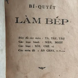 Sách xưa Bí quyết làm bếp_Bà Hạnh Loan_ Hiếm còn sót lại 797719