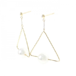 K18YG Bông tai ngọc trai Akoya 6.9mm - Hàng hiệu Chính hãng 877083