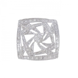 K18WG Kim cương Brooch 0.70CT - Hàng hiệu Chính hãng