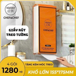 🎋 Thùng 4 Bịch giấy rút Sipiao Chef&Chef 74750