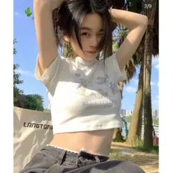 ÁO CROPTOP NỮ HỌA TIẾT DỄ THƯƠNG