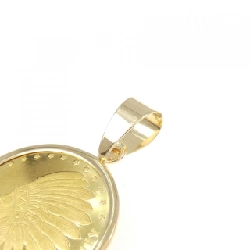 K18YG(枠) Đồng xu Mặt dây chuyền - Hàng hiệu Chính hãng 869235