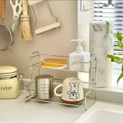 Kệ inox đựng mĩ phẩm, đồ dùng nhà bếp, decor 993556