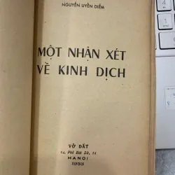 MỘT NHẬN XÉT VỀ KINH DỊCH - NGUYỄN UYỂN DIỄM 728497