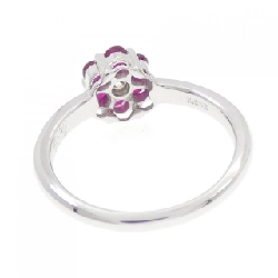 Nhẫn Ruby Hoa K18WG 0.60CT - Hàng hiệu Chính hãng 855551