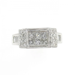 Nhẫn kim cương 750WG 1.05CT - Hàng hiệu Authentic 848251