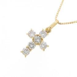 K18YG Dây chuyền kim cương hình chữ thập 0.45CT - Hàng hiệu Chính hãng 860739