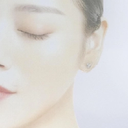 K18WG Bông tai hình trái tim kim cương 0.06CT - Hàng hiệu Chính hãng 876413