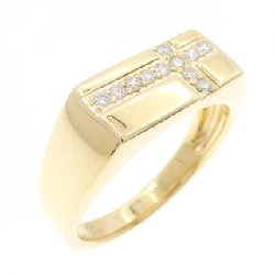 Nhẫn kim cương K18YG chéo 0.15CT - Hàng hiệu chính hãng