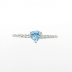 Nhẫn hình trái tim Blue Topaz K18WG 0.28CT - Hàng hiệu Chính hãng 846643