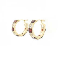 K18YG Garnet Bông tai - Hàng hiệu Chính hãng 874541